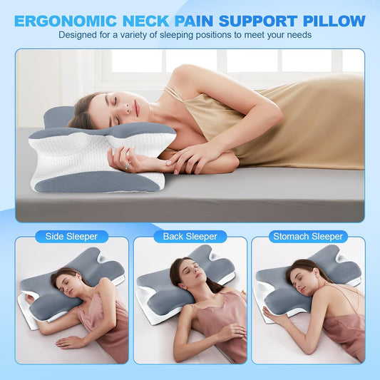 Memory Foam Pillow, Comfortable Pillow, Supportive Neck pillow, Ergonomic side sleeper pillow